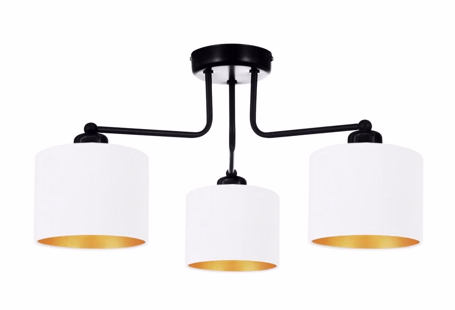 Lampada da soffitto bianca lampada in velluto vintage moderna E27 lampada di design a 3 luci N230-E3-W