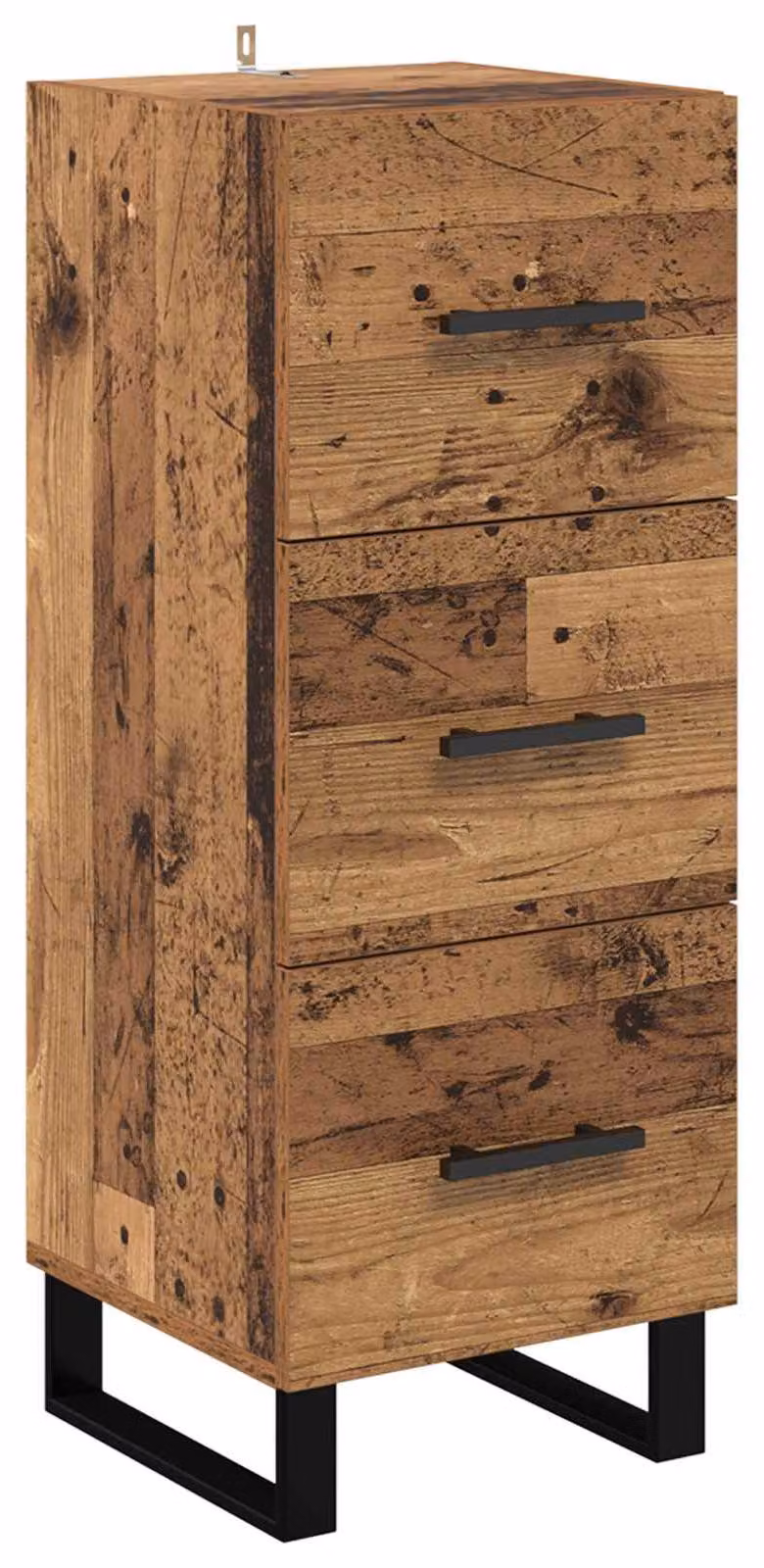 Credenza con cassetto Legno vecchio 34,5 x 34 x 90 cm