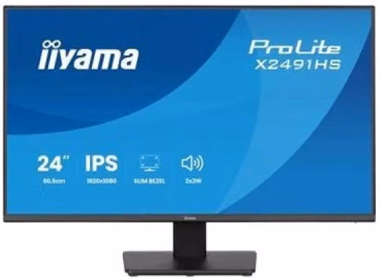 Monitor PC Iiyama Prolite X2491HS-B1 da 23.8 pollici Full HD IPS Nero con HDMI e DisplayPort – 1