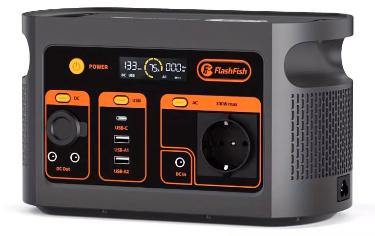 Centralina portatile - Power bank - Batteria mobile - Batteria di riserva - Generatore per esterni - Potenza: 300W