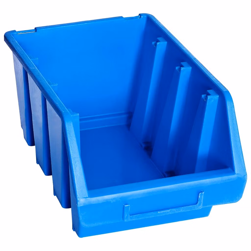 vidaXL Scatole impilabili 20 pz. Plastica blu