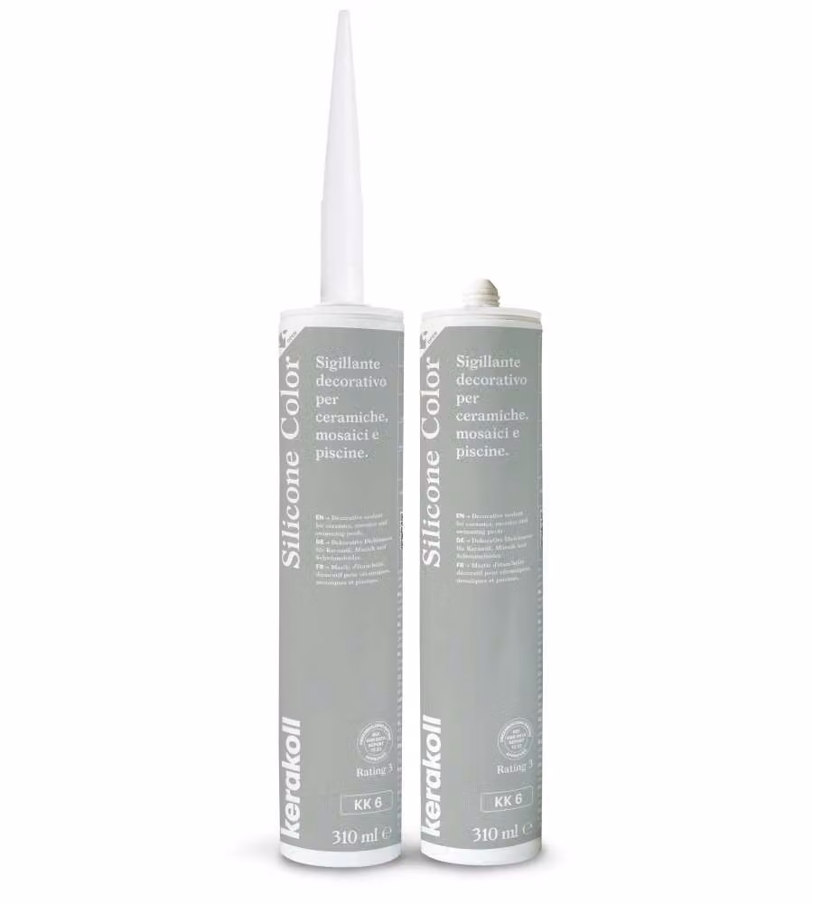 Kerakoll Silicone Color KK6 310ml - Sigillante siliconico Grigio - Impermeabile e resistente UV