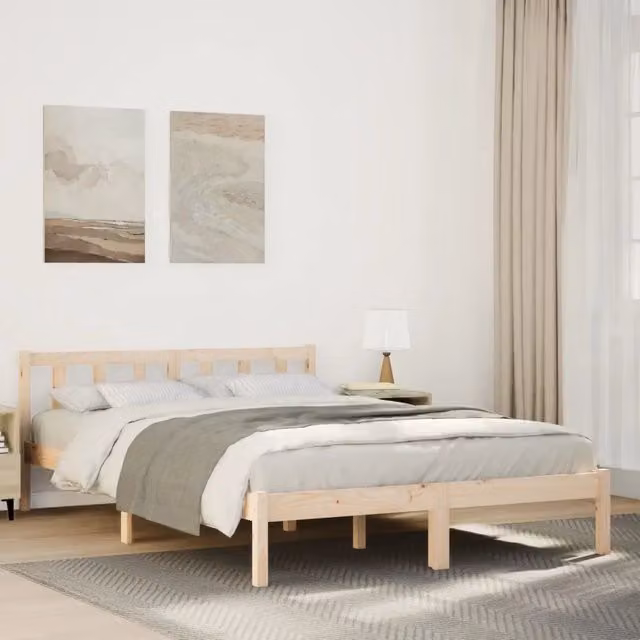 Letto Extra Lungo in Legno di Pino Design Mania L: 145.5 cm, P: 215.5 cm, H: 69.5 cm – 1