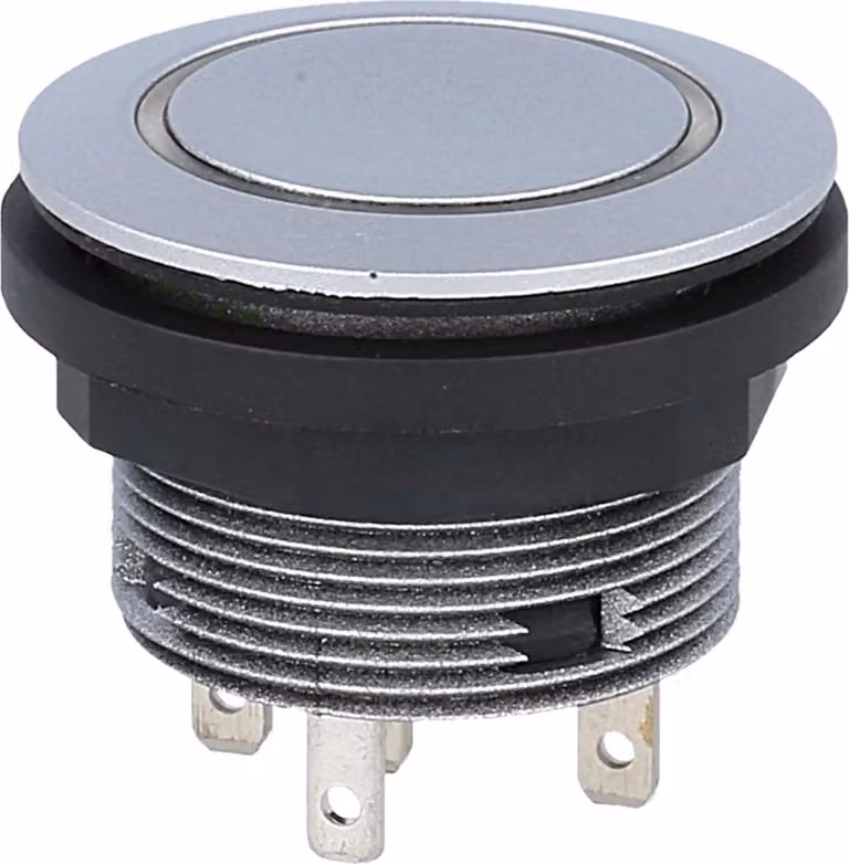 Georg Schlegel Pulsante con illuminazione ad anello tattile, illuminabile 1W, rotondo, connettore piatto SHORTRON 2,8 mm x 0,8 mm - 1