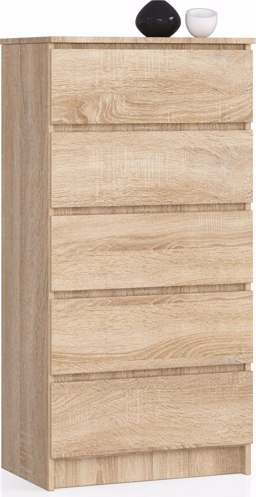 Akord Credenza 5 Cassetti Rovere Sonoma 60X40X121 Cm