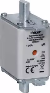 Fusibile Hager NH NH00 gG 500V 160A Indicatore K LNH0160M