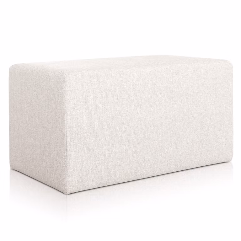 Pouf Rubino 43 x 83 cm Crema