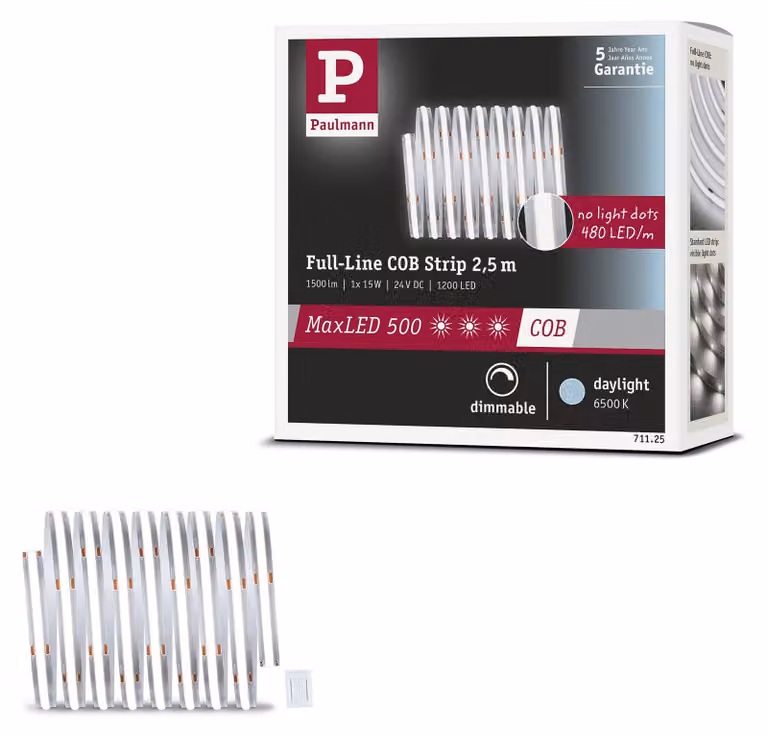 Paulmann MaxLED 500: Striscia LED COB, estensione per sistema completo