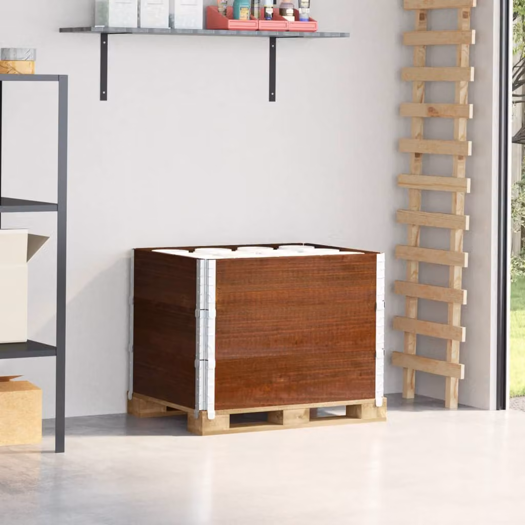 L/P: 80 x 60 cm vivaXL Letto rialzato in legno e metallo marrone
