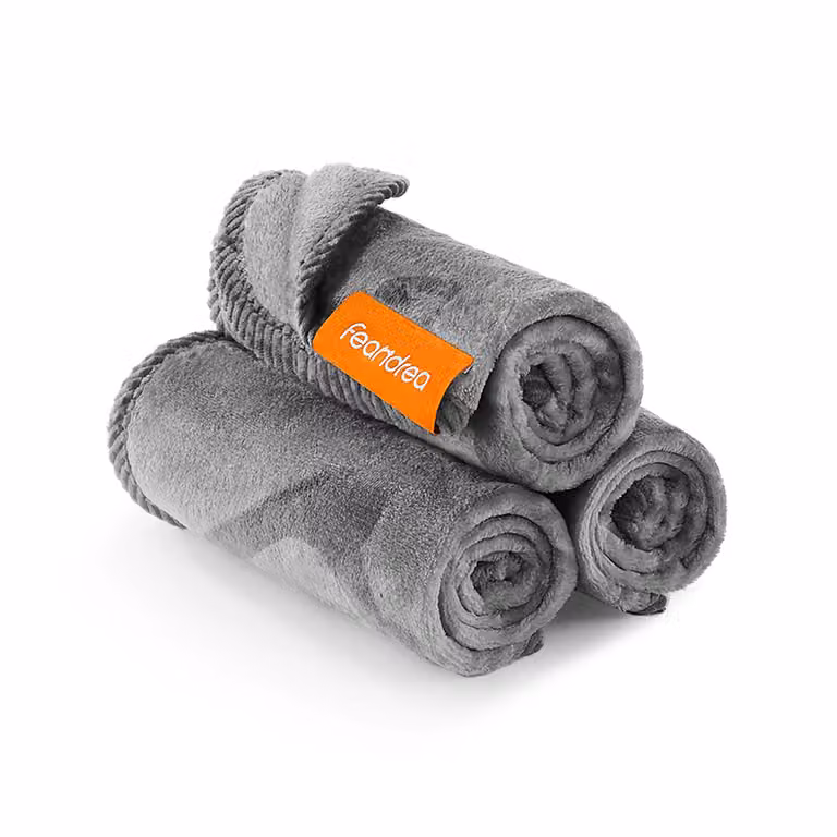 Coperta di 3 Pezzi XS per Gatti Piccoli Copridivano in Flanella Grigio Ardesia, XS (60 x 40 cm)