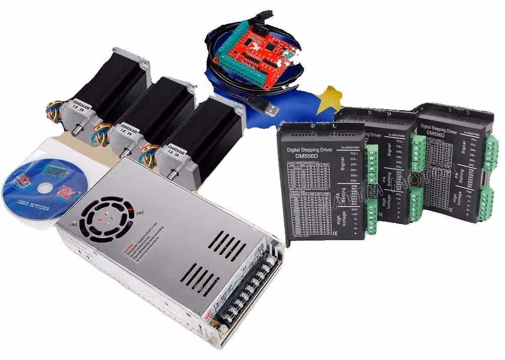 Kit motore passo-passo, dimensioni 112 mm, coppia di mantenimento 280 Ncm, angolo di passo 1,8 gradi, corrente nominale 3A, compatibile con Nema 23