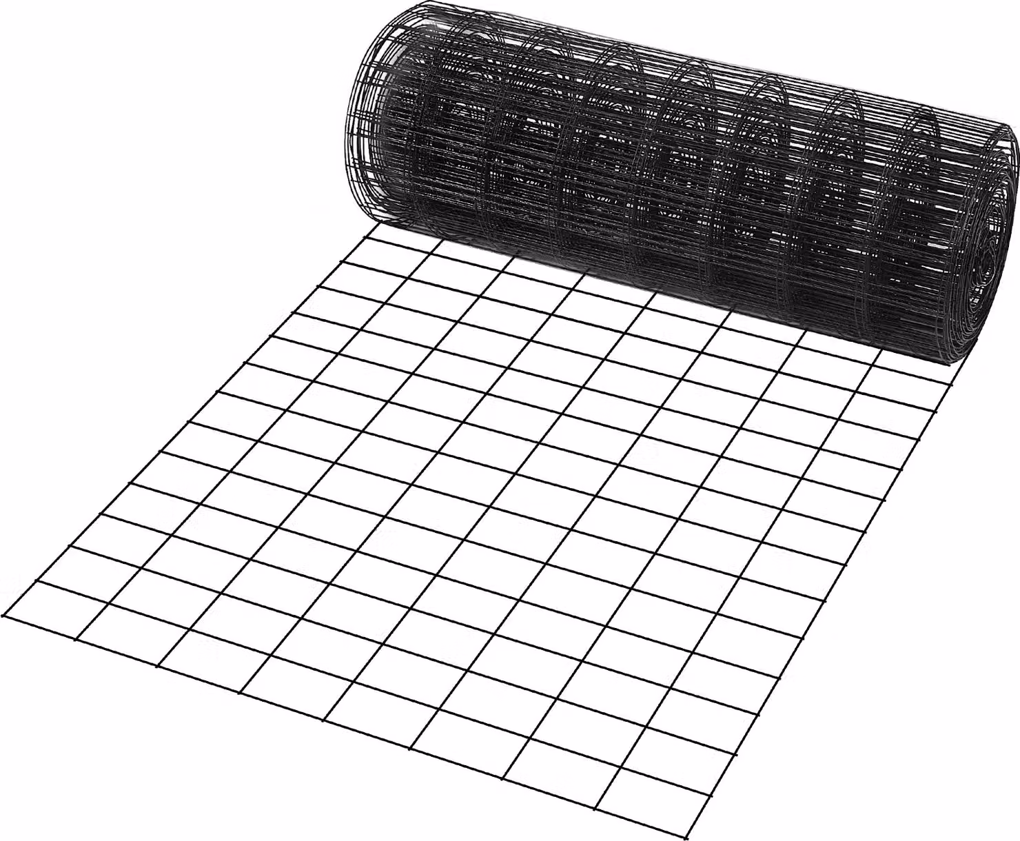 Rete metallica SucceBuy, 24 x 50 piedi, rotolo di rete metallica zincata, rete metallica calibro 16, rete metallica rivestita in vinile come barriera per pollai, recinti per conigli e serpenti, recinti per pollame
