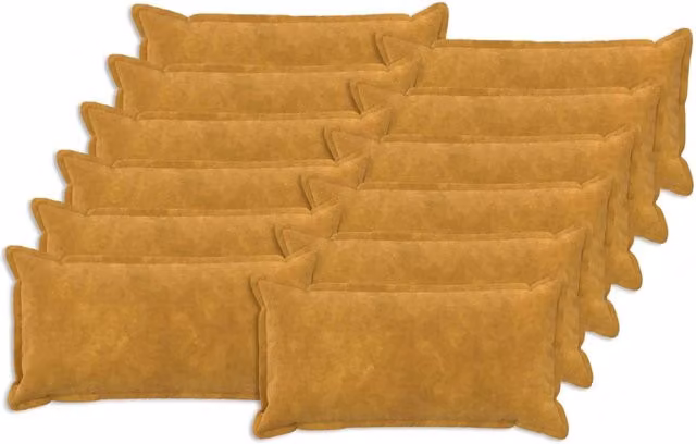 Cuscino con cuscino HOUTEN 12 pz Giallo Fleece in microfibra 934032