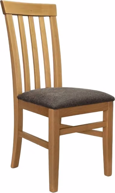 Sedia TRAMONTO CASA VITAL in legno di faggio e tessuto marrone per sala da pranzo e cucina