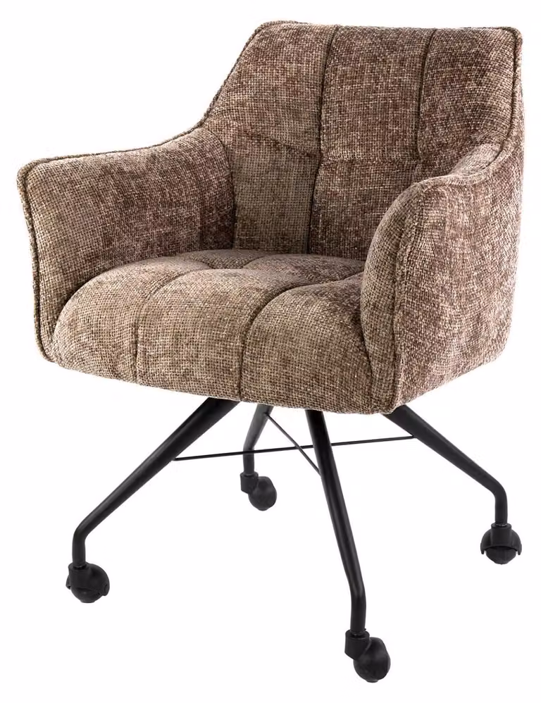 Sedia da pranzo FURNLUX Raster marrone chiaro e nero 62 cm / Colore principale: marrone / Dimensioni: 62 x 82 x 67 cm