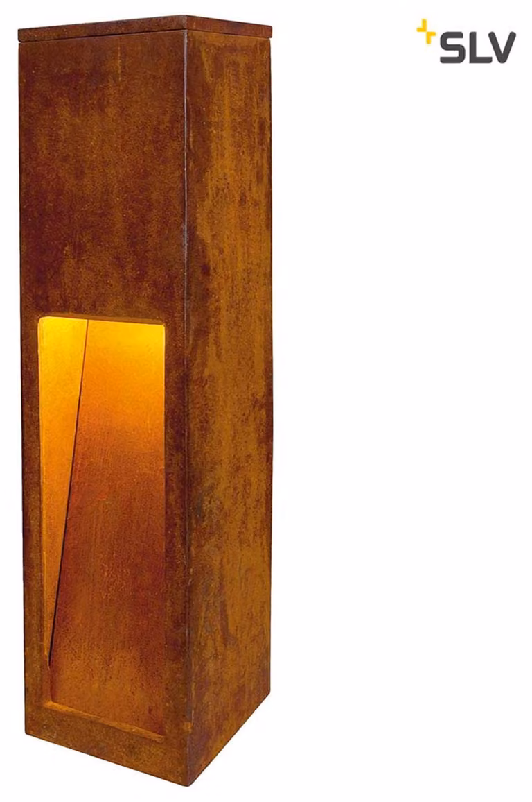 Rusty Slot Lampada da terra a LED IP44 in ferro arrugginito altezza 50 cm 3000K bianco caldo