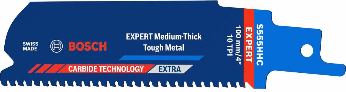 Lama per seghetto alternativo Bosch EXPERT Medium-Thick Tough Metal S555HHC, 10 pezzi.