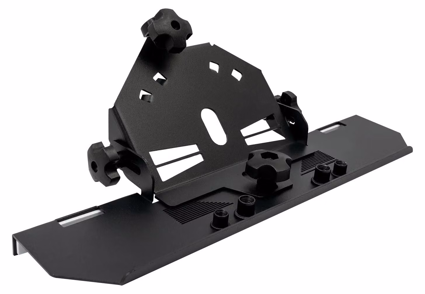 Supporto per smerigliatrice angolare - Supporto per smerigliatrice - 115/125 mm - Regolabile - Acciaio da 2 mm - 39 x 8,8 cm - Nero