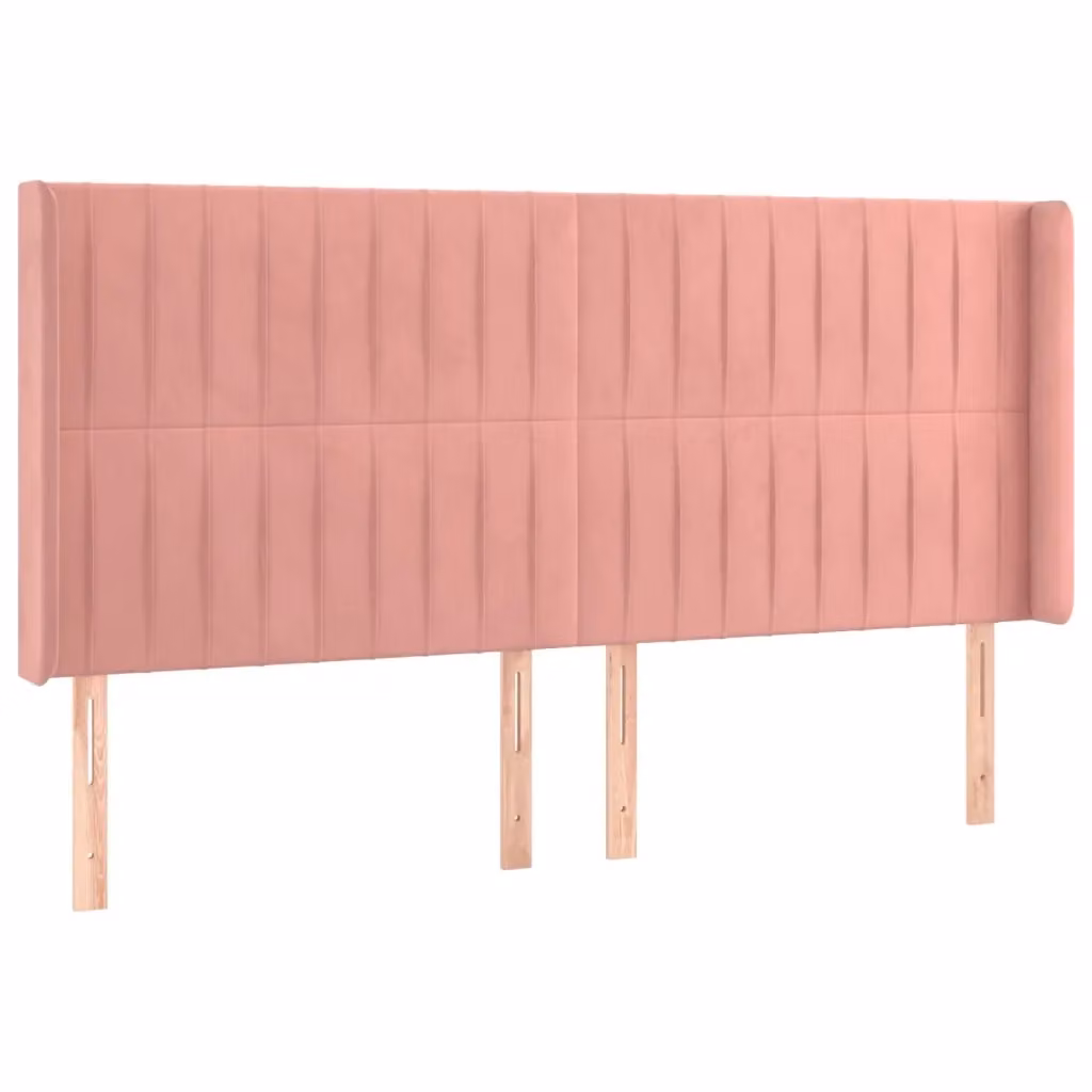 Testiera con Orecchie Design Mania in Velluto Rosa L: 183 cm, P: 16 cm, H: 118-128 cm – 2