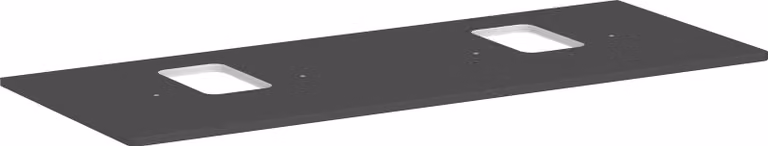 hansgrohe Xelu Q Console avec 2 découpes, 1360x550, pour vasque à poser, avec trou pour robinet, 54125910, 54125910