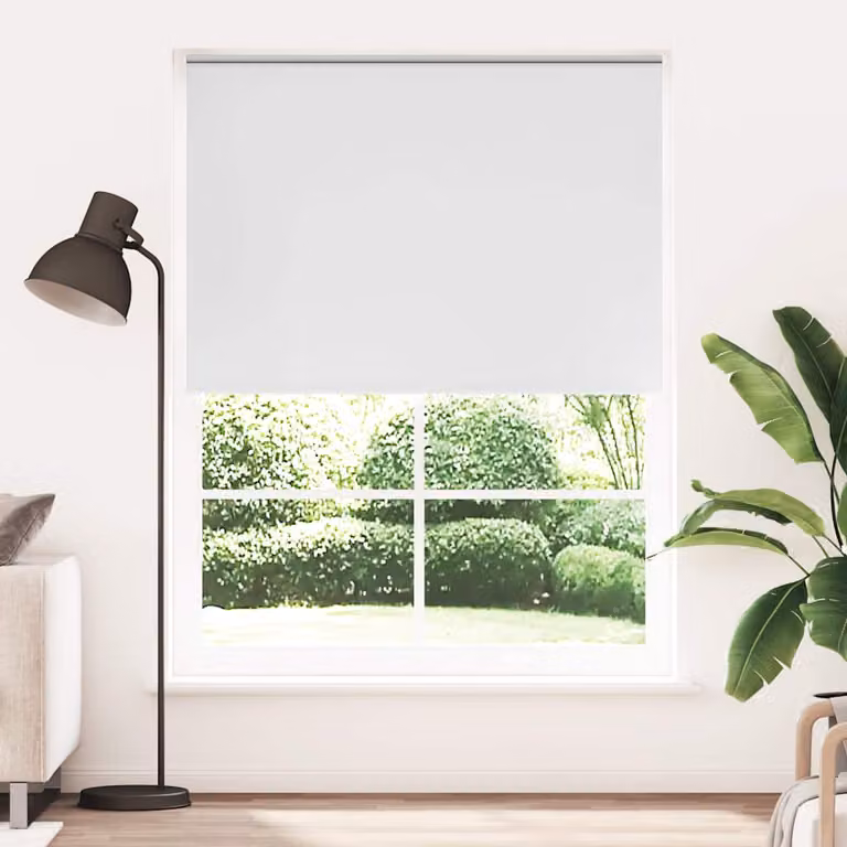 Tenda a rullo oscurante termoisolante vidaXL in poliestere, colore bianco e argento, L: 160 cm, H: 230 cm
