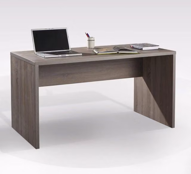 Scrivania moderna Capaldo in legno rovere color marrone L: 138 cm, P: 69 cm, H: 75 cm