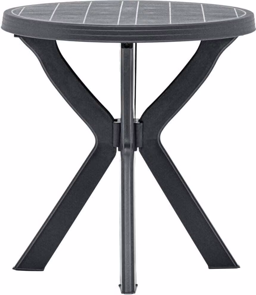 The Living Store Tavolo da bistrot antracite Ø70 cm plastica