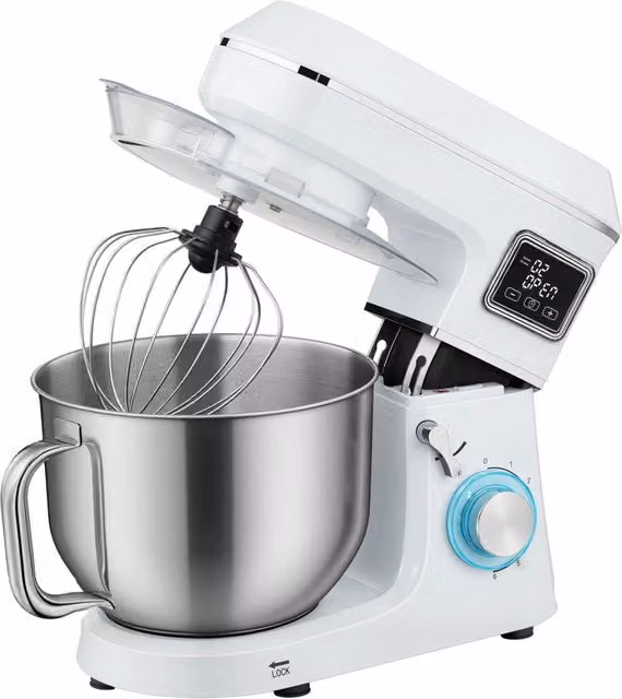 Impastatrice Planetaria XYLO da 6L con 1400W, 6 Velocità, Funzione Lievitazione e Display LED, Colore Bianco