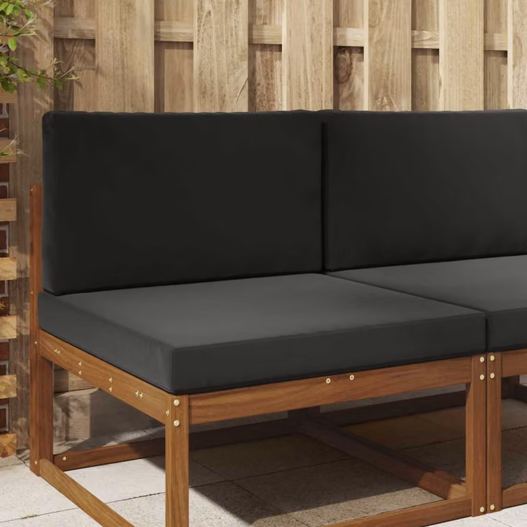 Cuscino per divano da esterno vidaXL in poliestere nero 80 x 80 cm