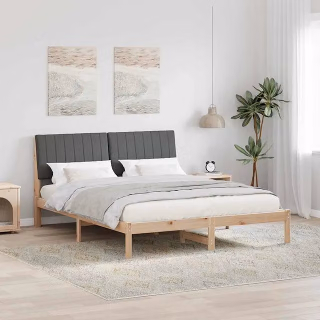 Struttura del letto-Giroletto Marrone 150 x 200 cm Pino massello 360267