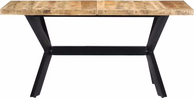 Tavolo da Pranzo 140x70x75 cm in Legno Massello di Mango Grezzo 247437