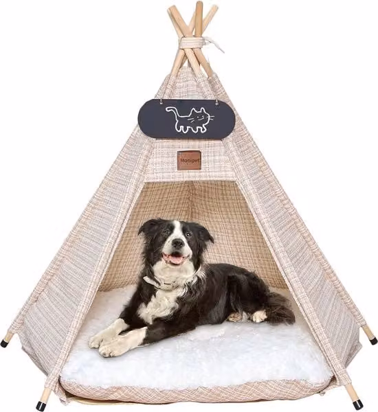 Tenda per animali domestici con doppio cuscino, casa portatile e lavabile per cani, gatti e piccoli animali, L/P/H: 50 x 50 x 60 cm