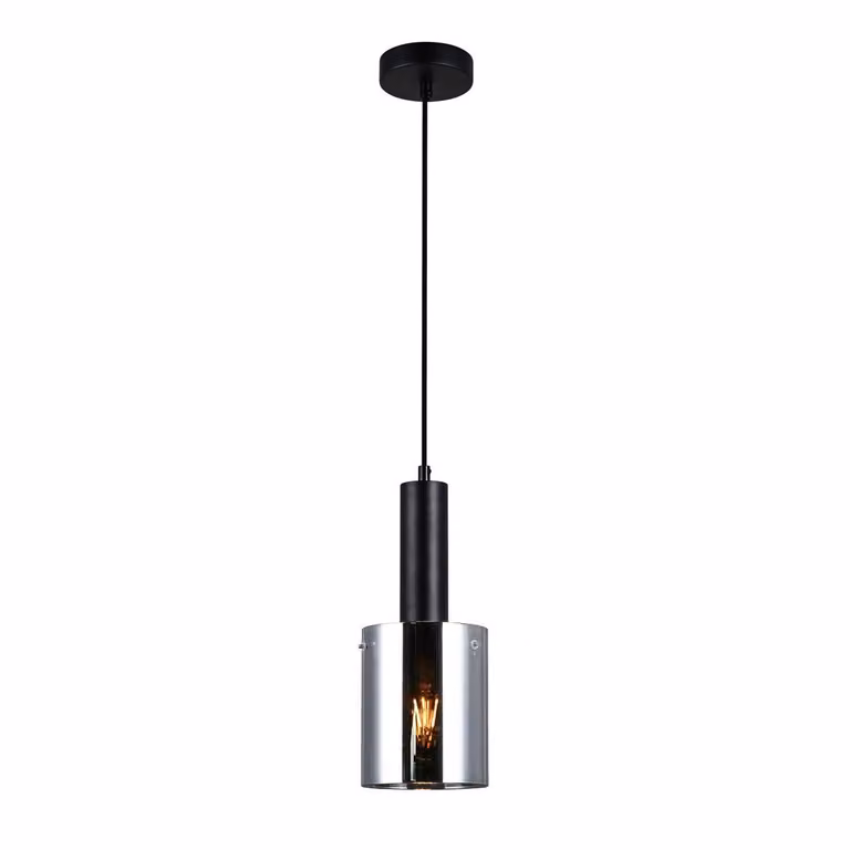 Italux Sardo, lampada a sospensione moderna in nero PND-5581-1-BK+SG