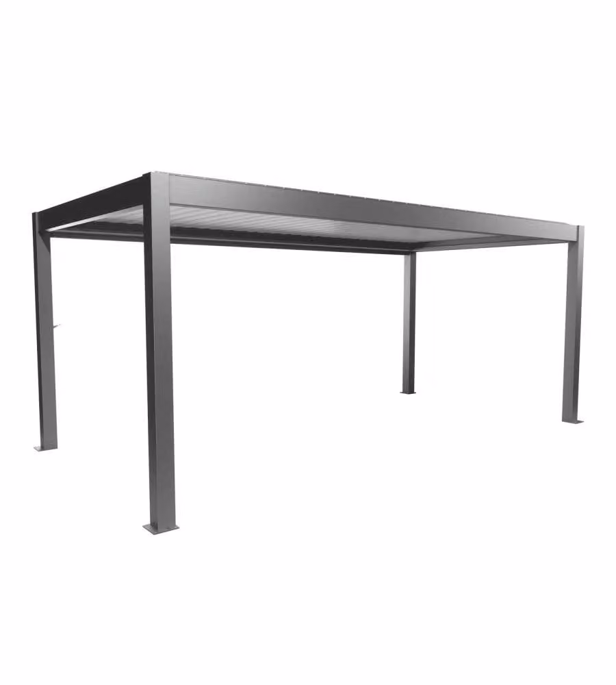 Biohort Pergola in Metallo Grigio Quarzo/Bianco 608x312 cm Design Moderno