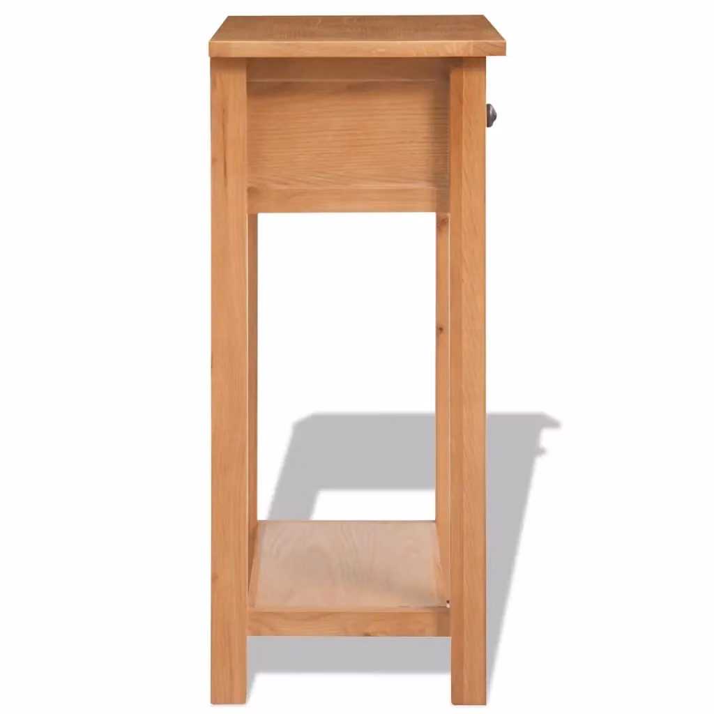 Tavolo Consolle vidaXL in Rovere Marrone con Design Rustico L/P/H: 50 x 32 x 75 cm – 2