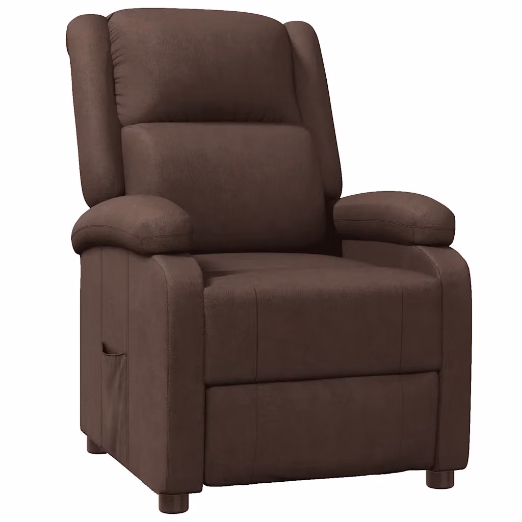 vidaXL Poltrona Reclinabile Moderna in Similpelle Marrone con Braccioli – 2