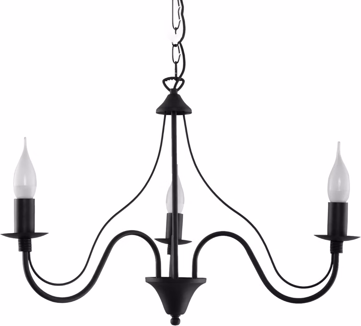 Lampada a sospensione PALADA nera 3xE14x10W in metallo, dimensioni: 80x60x60 cm, IP20, Pure Lume