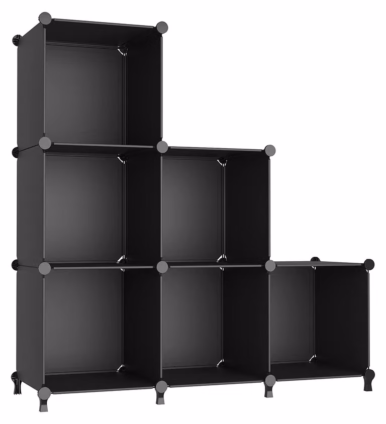 Omgoods - Scaffali modulari - Armadio contenitore modulare - 6 cubi - Martello in legno - Plastica - Design regolabile