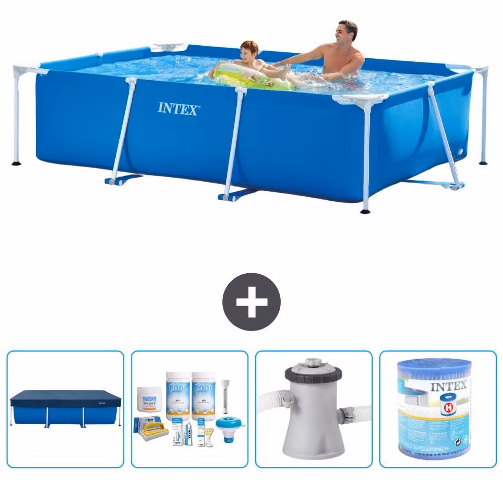 Piscina fuori terra rettangolare - 260x160x65 cm - 5 pezzi - Modello S30067