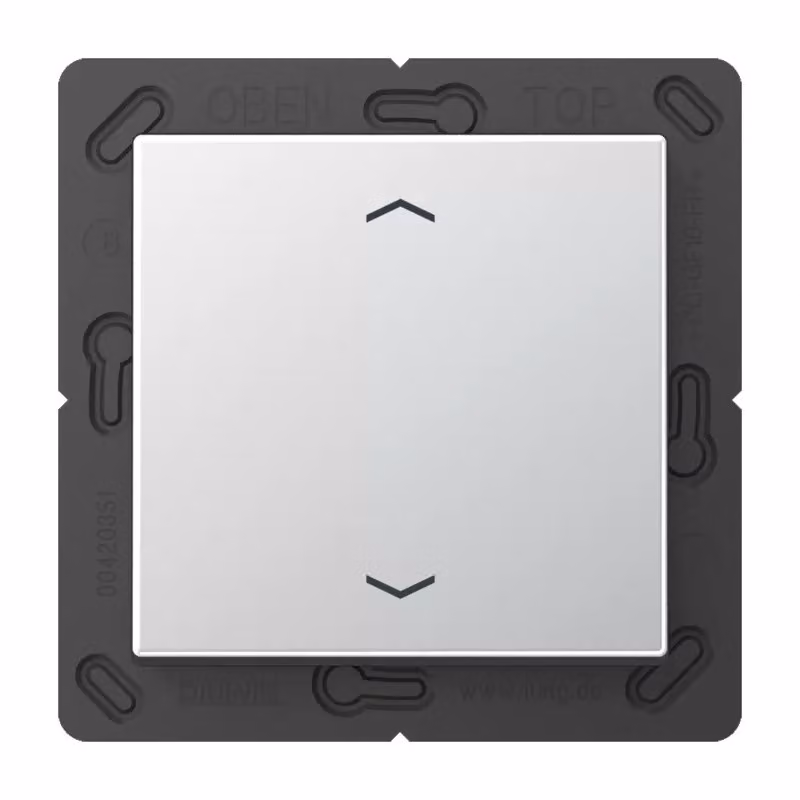Jung ENOA590PAL Trasmettitore da parete wireless EnOcean con simboli, color alluminio