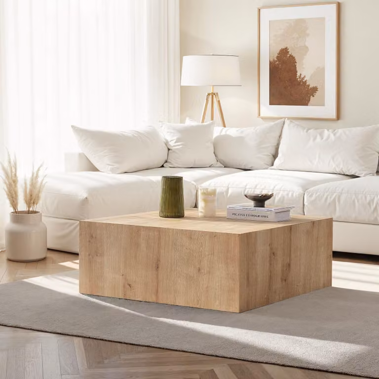 Skye Decor, Prizma - Sapphire Oak, tavolino, rovere zaffiro, 100% MDF, 90 x 90 x 35 cm