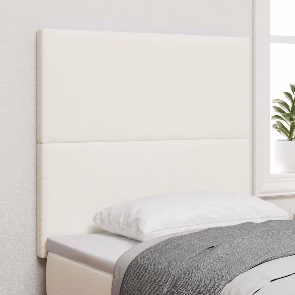 Testiera per letto con illuminazione LED vidaXL in tessuto cord beige, Larghezza: 80 cm