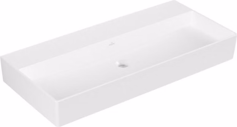 Villeroy & Boch Memento 2.0 lavabo mural, sans trou pour robinet, sans trop-plein, non rectifié, 1000x470mm, 4A22A3RW, 4A22A3RW