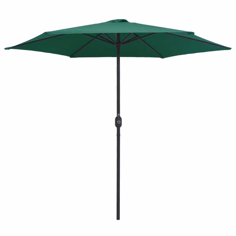 Ombrellone con palo in alluminio 270 x 246 cm Verde