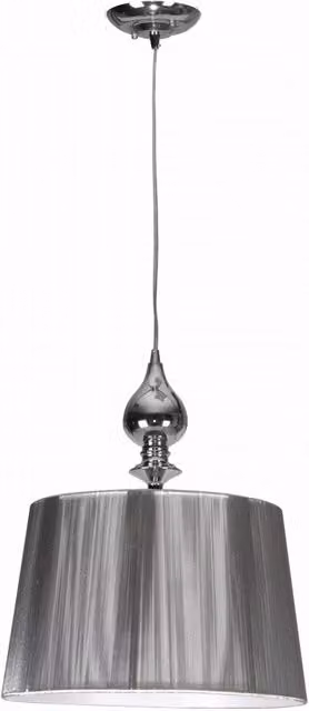Lampada a sospensione Candellux Gillenia in metallo argento e grigio, diametro: 35 cm, dimmerabile e con altezza regolabile, attacco E27