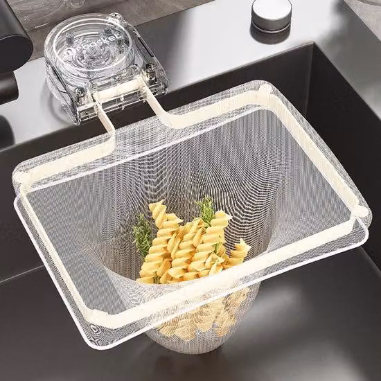Filtro da cucina per frutta e verdura, filtro da cucina 2 in 1 con vassoio, con 100 fogli filtranti, per la cucina