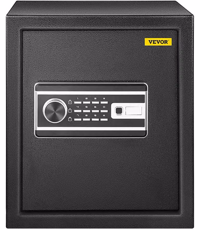 Cassaforte elettronica, dimensioni 35x30x40 cm - capacità di 1,7 piedi cubi - acciaio Q235 - colore nero - adatta per uso domestico e per l'ufficio