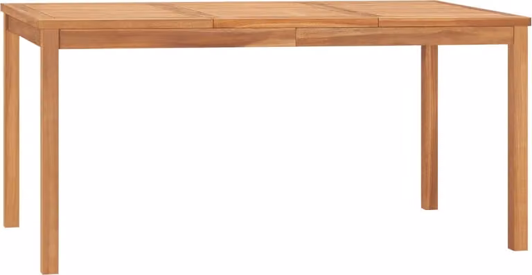 The Living Store Tavolo da pranzo da giardino 160x80x77 cm in legno massiccio di teak
