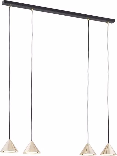 Sospensione Minimal Narayana 4 Luci In Acciaio Oro