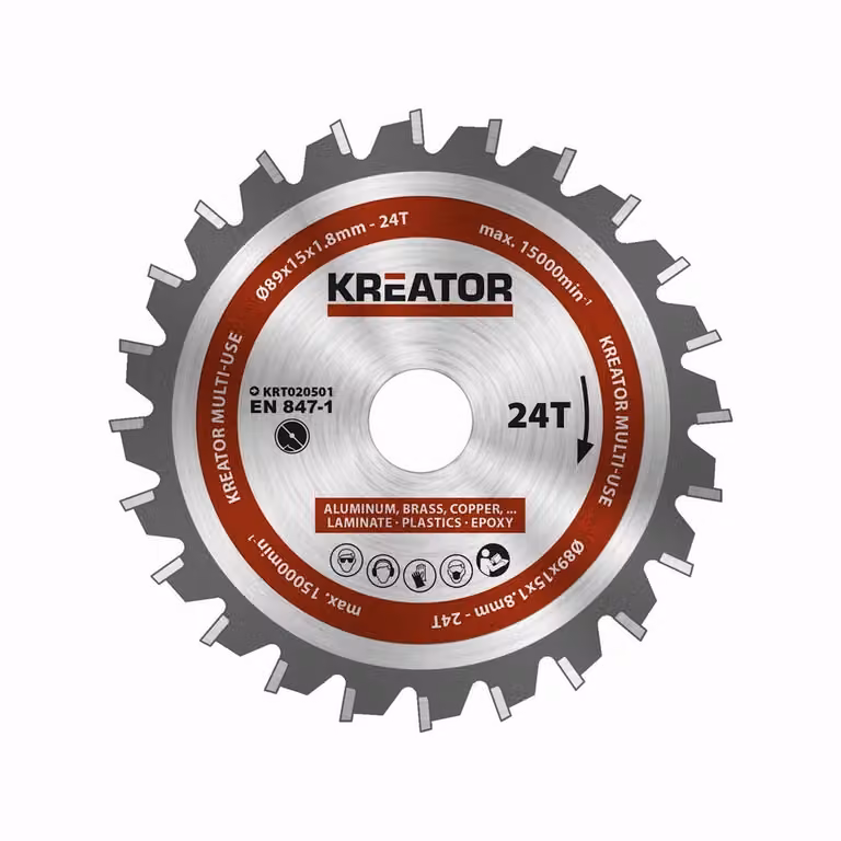 Lama circolare 89 x 15 x 1,8 mm per metallo legno PVC incl. anello di riduzione